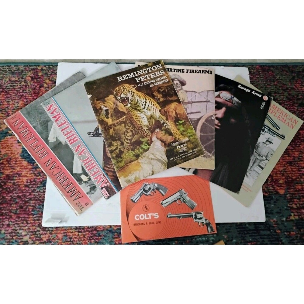 Vintage 1969-1970 Gun Catalog Lot Colt Remington Savage American Rifleman
